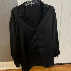 PLT satin button down